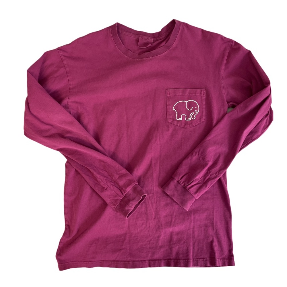 Ivory Ella Maroon Long Sleeve Tee Size Medium